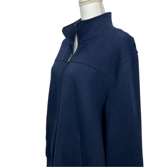 Michael Kors Women’s Full Zip Sweatshirt Sz XL Navy Blue NO Size/Material Tag - Picture 4 of 11